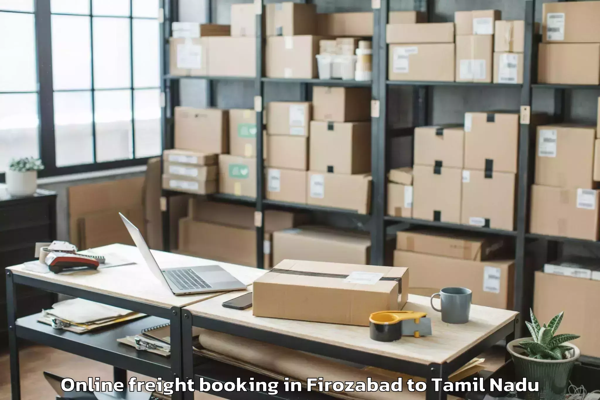 Top Firozabad to Udumalaipettai Online Freight Booking Available